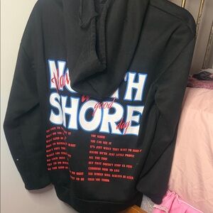 SHEIN Black Graphic Teddy Jacket